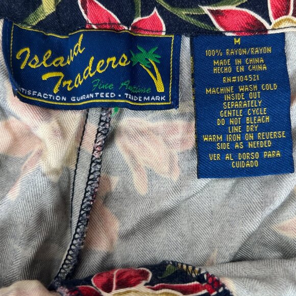 Vintage Y2K Blue Floral Beachy Boho Low Rise Wide Leg Summer Capri Pants / M - Picture 6 of 7